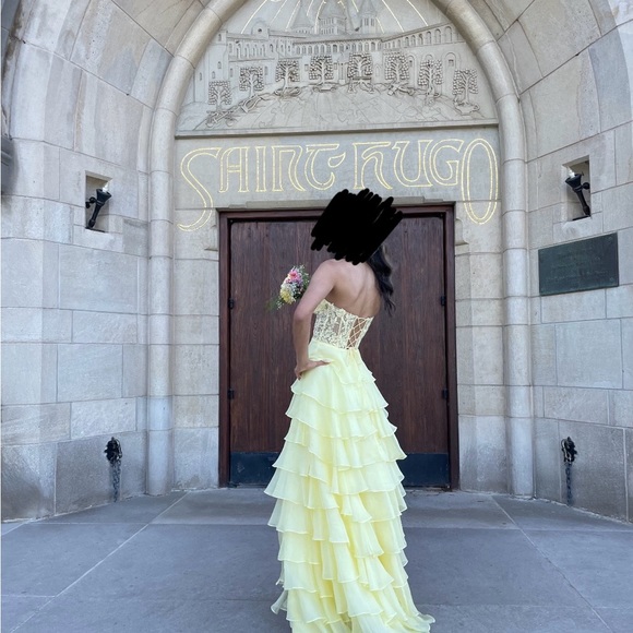 Yellow Layered Dress - Picture 2 of 8